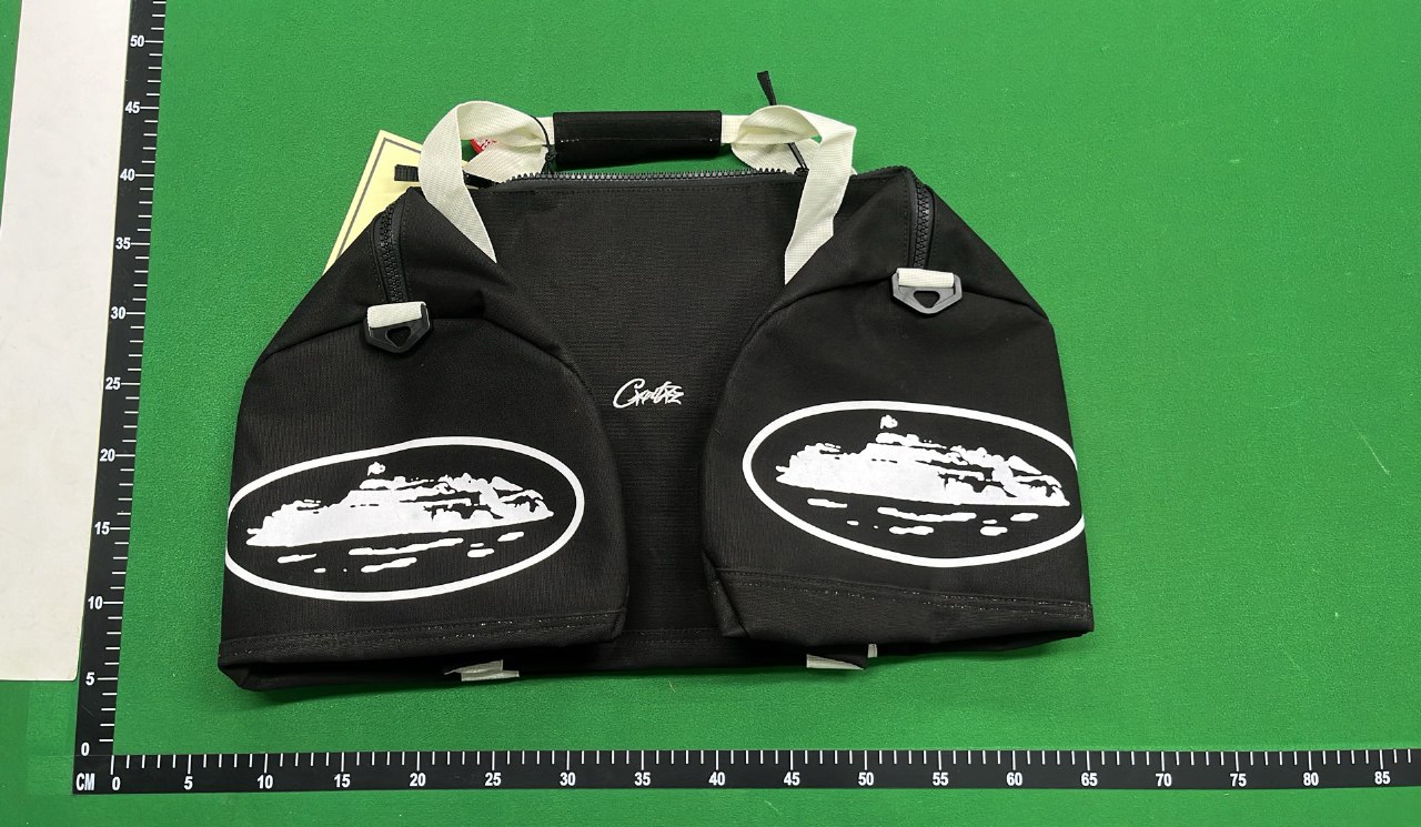 Cortez Alcatraz Duffle Bag - Black with Beige Straps -3