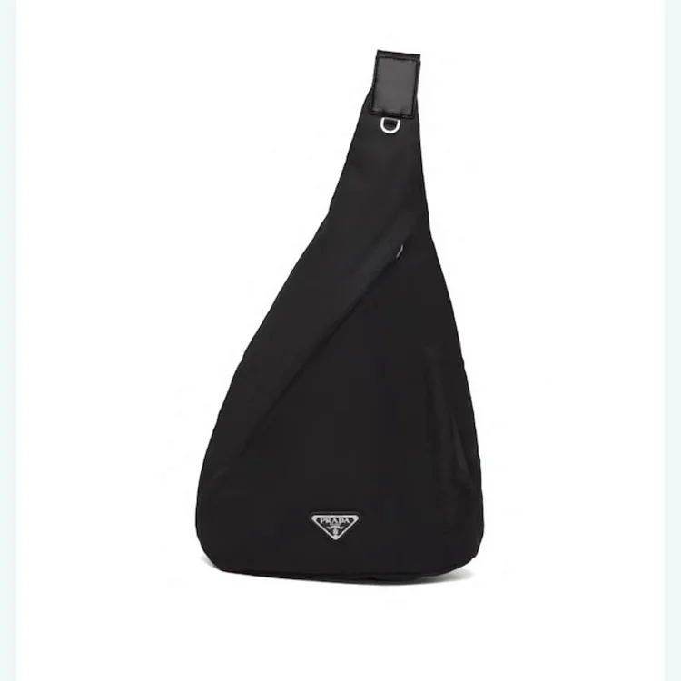 Prada Re-Nylon and Leather Sling Bag - Black -1