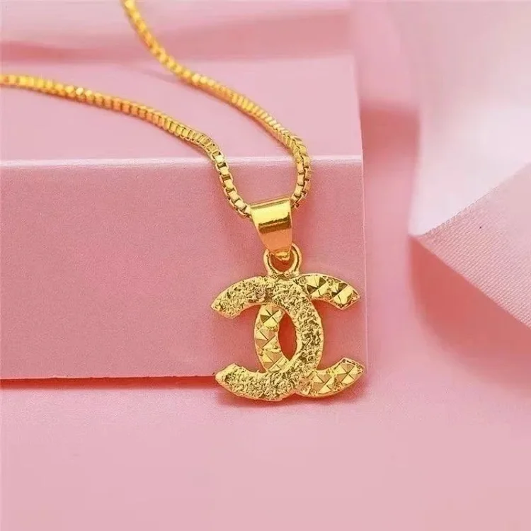 Chanel CC Logo Pendant Necklac