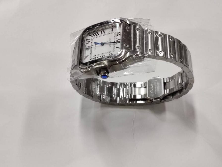 Cartier Santos-Dumont Stainless Steel Watch -2