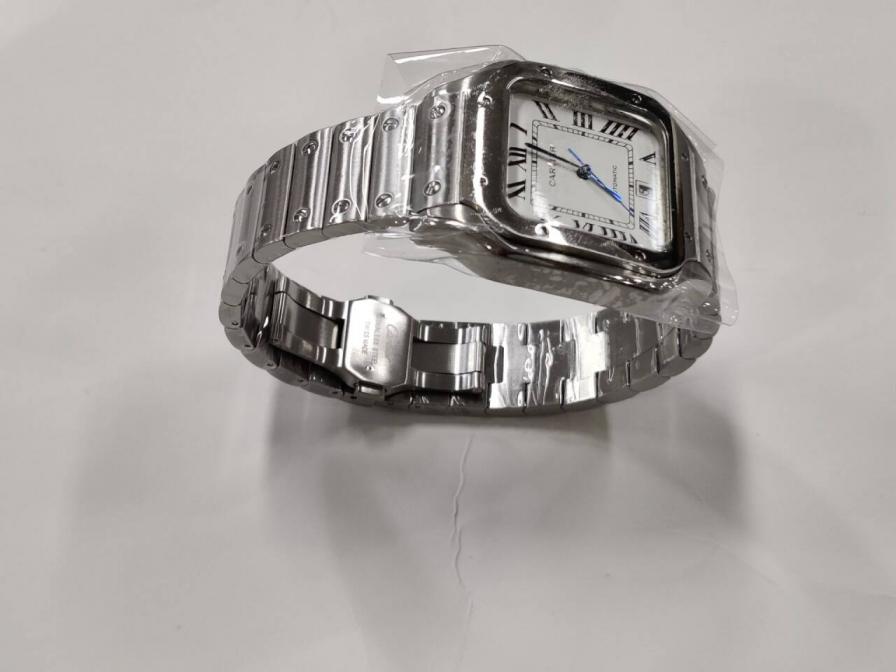 Cartier Santos-Dumont Stainless Steel Watch -3