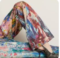 Graffiti Oil Painting Wide Jeans -3