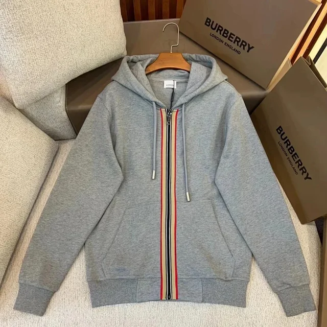 Burberry Stripe Zip-Up Hoodie & Jogger Set [6 styles] -4