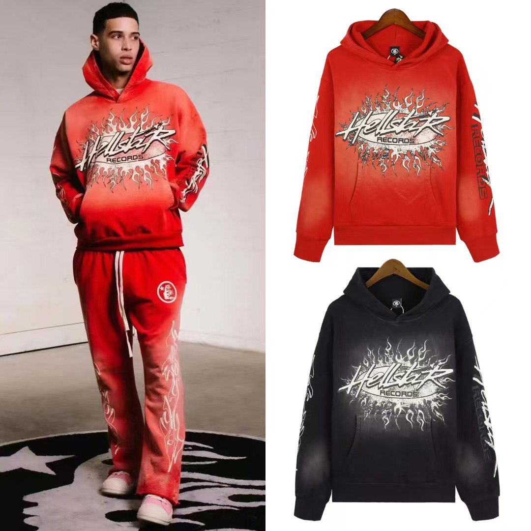 Hellstar Flame Skull HoodieSweatshirt [40 styles] -3