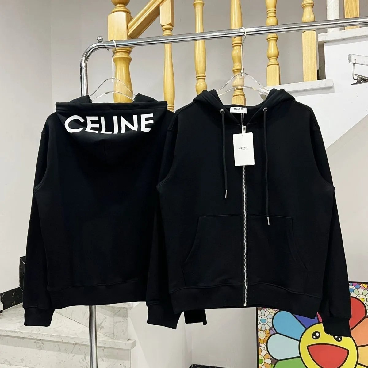 CELINE Logo Hoodie & Jogger Set [37 styles] -4