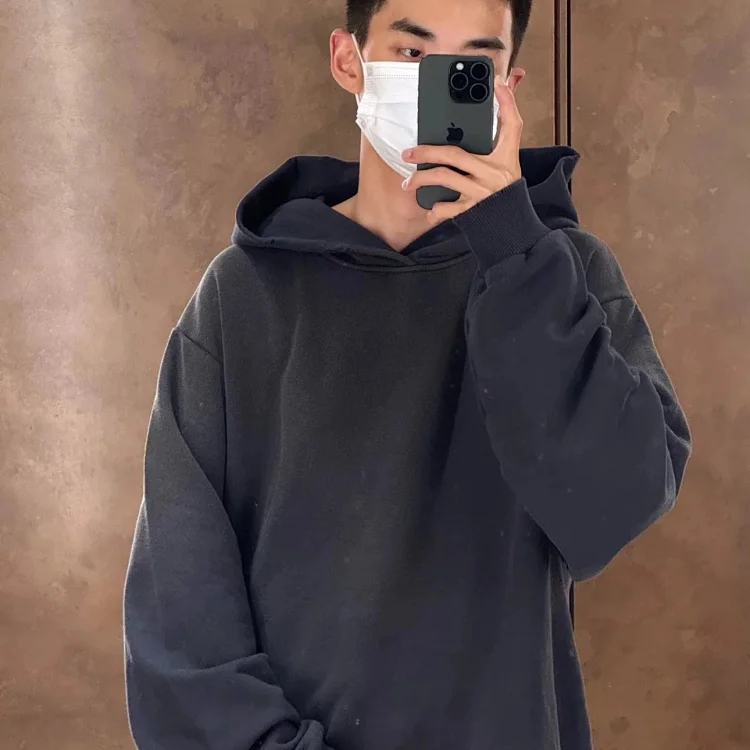 Men's Ultra Soft Fleece Hoodie - Black [2 styles] -4
