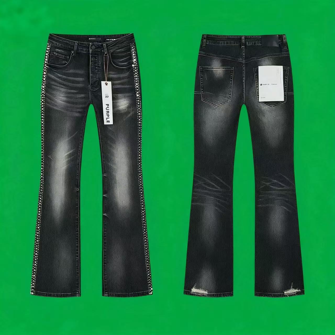 Purple Flared Jeans [35 styles] -4